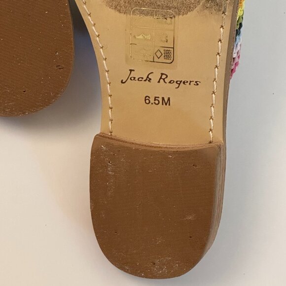 Jack Rogers Jacks Rope Sandals Rainbow Womens Size 6.5 EUC - Picture 7 of 9